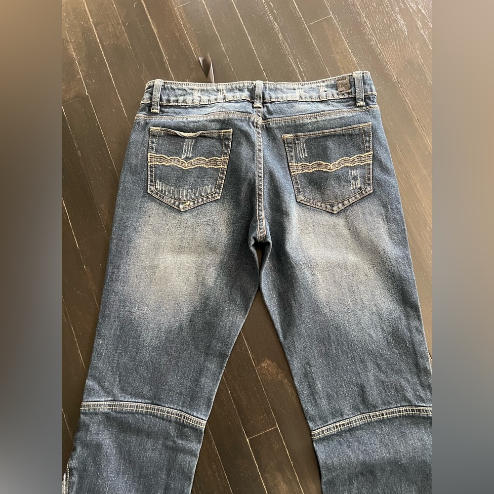 Black Crystal Stylish Blue Denim Jeans size 9 - Picture 6 of 11